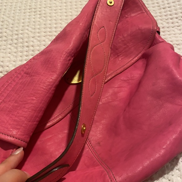 Lamb skin pink mulberry bag - Picture 5 of 11
